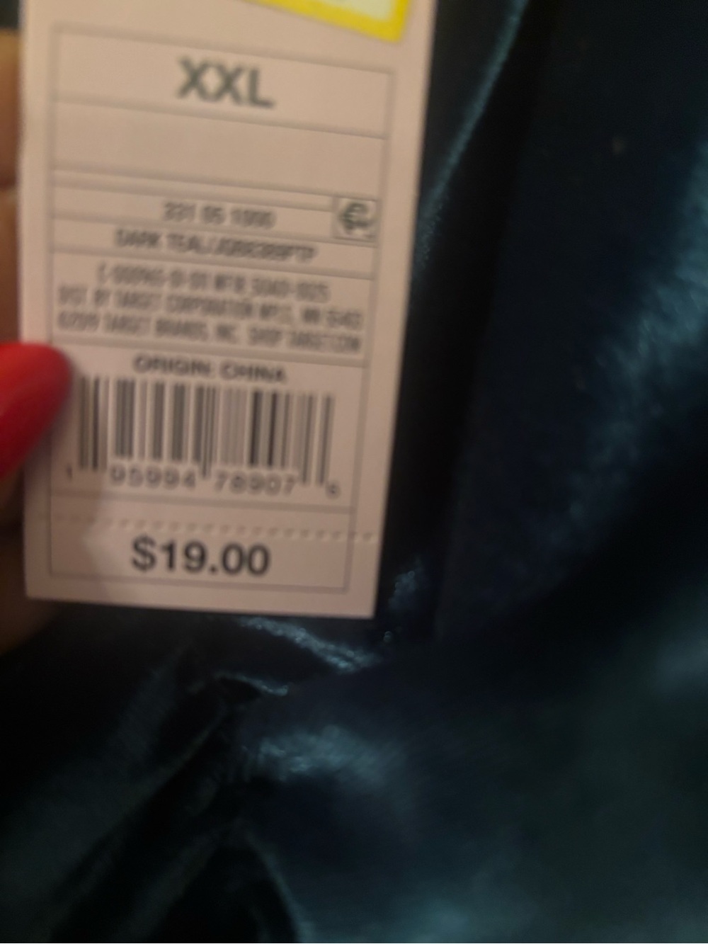 wild fable Navy Satin Ruched Off-Shoulder Ruffle Blouse - Picture 3 of 3